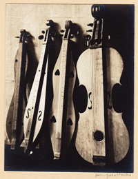 The large dulcimer was made by Park Fisher and John Jacob Niles
